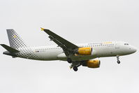EC-KLT @ EGSS - Vueling Airlines - by Chris Hall