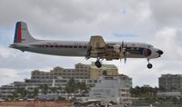 N836D @ SXM - Landing back on St Maarten after a take off and landing for the photographers who flew in on board and had little chance to photograph these shots ! - by keith newsome