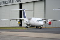 D-AVRO @ EGSS - ex Lufthansa CityLine now stored at Stansted minus its engines - by Chris Hall