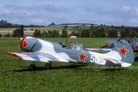 LY-AII - Former DOSAAF Yak display team at the 'oldtimertreffen' at Hilzingen bei Singen. - by Joop de Groot