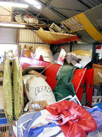 G-ATSY @ X4YR - buried in the corner of the McLeans Aviation hangar, Rufford - by Chris Hall