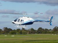 VH-LLA @ YMMB - Bell 206 JetRanger airtaxiing to the helipad at Moorabbin