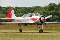 G-YAKN @ EGNA - Yak 52 - Red 66 -One of the aircraft at the 2011 Merlin Pageant held at Hucknall Airfield - by Terry Fletcher
