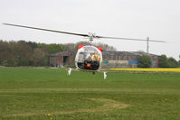 G-GGTT @ EGBR - Agusta 47G-4A at The Real Aeroplane Company's Easter Fly-In, Breighton Airfield, April 24th 2011. - by Malcolm Clarke