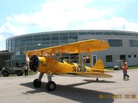 N55252 @ KHAO - Stearman N55252 at home at Butler County Regional Airport, Hamilton, OH June 2011 - by Lt. Col. Chuck Miller, USAF (Ret)