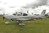 N537CA @ EGBK - Cirrus Design Corp SR22T, c/n: 0015 at 2011 AeroExpo at Sywell - by Terry Fletcher