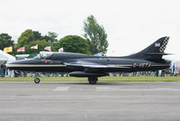 G-VETA @ EGBP - Hunter of Team Viper taxiing in after its display at the Cotswold Airshow - by Chris Hall