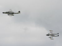 G-VENM @ EGBP - Aviation Heritage Venom & Meteor displaying at the Cotswold Airshow 2011 - by Chris Hall