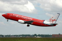 OO-LTU @ EHAM - Virgin Express Boeing 737-300 taking off from Schiphol airport. - by Henk van Capelle