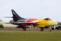 G-PSST @ EGBP - 'Miss demeamour' taxiing in after its solo display at the Cotswold Airshow - by Chris Hall