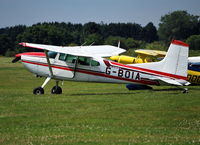 G-BOIA @ EGLM - Cessna 180K Skywagon at White Waltham. Ex N2895K - by moxy