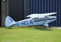 G-HELN @ EGLM - Piper PA18 Super Cub at White Waltham - by moxy