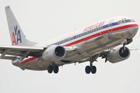 N934AN @ KORD - American Airlines Boeing 737-823, AAL1760 arriving from Las Vegas, RWY 14R approach KORD. - by Mark Kalfas