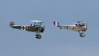 G-BWMJ @ EGSU - 45. G-BWMJ with G-CDXR at another excellent Flying Legends Air Show (July 2011) - by Eric.Fishwick