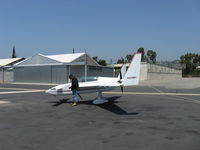 N50MH @ SZP - 1984 Hansen LONG EZE, Lycoming O&VO-360 180 Hp, refueling for destination Portland, OR - by Doug Robertson