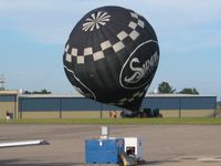 N7527S @ MRT - Blowing up the balloon on a nice summer evening in Marysville, Ohio. - by Bob Simmermon