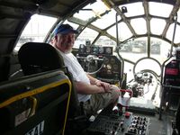 N529B @ FTW - Yours truly in the driver's seat on the worlds only flying B-29 