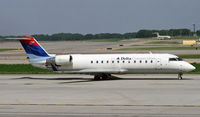 N455CA @ KMSP - Operated by Pinnacle Airlines for Delta Connection, this CRJ taxies at KMSP. - by Daniel L. Berek
