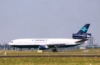 V2-SKY @ AMS - SKYJET in charter for Martinair - by Henk Geerlings