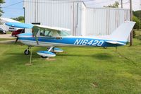 N1642Q @ 42I - Tied down at Parr field during the EAA fly-in at Zanesville, Ohio - by Bob Simmermon