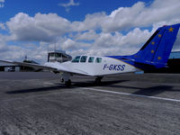 F-GKSS @ LFBR - On the tarmac, at the fuel pumps, arriving from Paris le Bourget (LFPB)