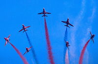 XX292 @ LMML - A lovely burst of the RAF Aerobatic Team - by raymond