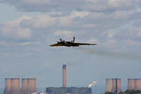 G-VLCN @ EGGP - 'XH558' making a low flypast at Liverpool Airport, taken from the control tower - by Chris Hall