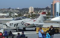 141702 - Grumman F9F-8P Cougar on the flight deck of the USS Midway Museum, San Diego CA - by Ingo Warnecke