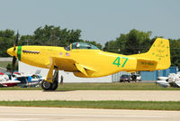 N51RH @ OSH - North American/aero Classics P-51D, c/n: 44-74739 landing at 2011 Oshkosh - by Terry Fletcher