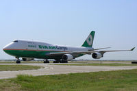 B-16401 @ DFW - EVA taxis in to the West Freight ramp at DFW