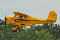 N59832 @ OSH - 1943 Beech D17S, c/n: 4837 arriving at 2011 Oshkosh - by Terry Fletcher