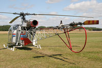 HA-PPC @ EGBR - Sud SA.318A Alouette II at Breighton Airfield's Wings & Wheels Weekend, July 2011. - by Malcolm Clarke