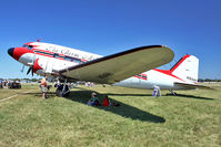 N1944H @ OSH - 1945 Douglas DC3C, c/n: 34378 ex USAF 45-1108
at 2011 Oshkosh - by Terry Fletcher