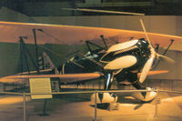 32-261 @ FFO - P-6E Hawk in the markings of 17th Pursuit Squadron of 1933 as displayed at the USAF Museum in th Summer of 1977. - by Peter Nicholson