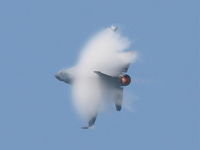90-0725 - The demo viper hits a spot of high humidity and this vapor cloud exploded for about half a second. - by Gregg Stansbery