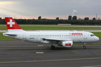 HB-IPS @ EDDL - Swissair, Airbus A319-112, CN: 0734, Name: Clariden 3267m - by Air-Micha