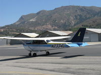 N2334U @ SZP - 1962 Cessna 172D SKYHAWK, Continental O-300 145 Hp 6 cylinder, taxi - by Doug Robertson