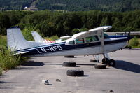 LN-NFD @ ENNO - Cessna A185F parked at Notodden airfield, Norway - by Henk van Capelle