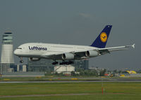 D-AIMG @ LOWW - Lufthansa Airbus A380 - by Thomas Ranner