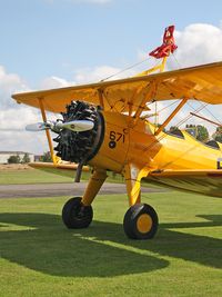 G-CGPY @ EGBR - Boeing A-75L300 Stearman at Breighton Airfield's Summer Fly-In, August 2011. - by Malcolm Clarke