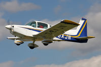 G-BAJN @ EGBR - Grumman American AA-5 Traveler at Breighton Airfield's Summer Fly-In, August 2011. - by Malcolm Clarke