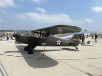 N35786 @ CMA - 1941 Piper J5A CUB CRUISER, as L-4F GRASSHOPPER, Continental A&C75 75 Hp, impressed from civil source during WWII. - by Doug Robertson