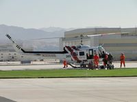 N305SB @ SBD - Fire fighting crew and ship's crew exiting - by Helicopterfriend