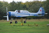 G-YAKI @ EGHP - YAK-52 at Popham - by moxy