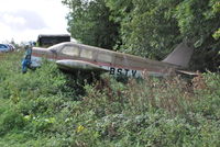 G-BSTV @ EGHP - Remains of Piper Cherokee 6 at Popham. Ex N4069R - by moxy