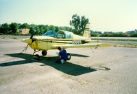 N9881L @ 1O3 - 1974 Grumman American Avn. Corp. AA-1B N9881L at Lodi Airport, Lodi, CA - July 1989 - by scotch-canadian