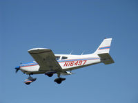 N16497 @ SZP - 1973 Piper PA-28-235 CHEROKEE CHARGER, Lycoming O-540-D4B5 235 Hp, on final Rwy 22 - by Doug Robertson