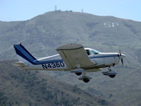 N43601 @ SZP - 1974 Piper PA-28-140 CRUISER, Lycoming O&VO-360 180 Hp performance upgrade, takeoff climb Rwy 22 - by Doug Robertson