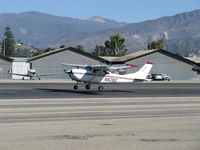 N82BG @ SZP - 1964 Cessna 182G SKY/SEALANE, Continental O-470-S 230 Hp, landing Rwy 22 - by Doug Robertson
