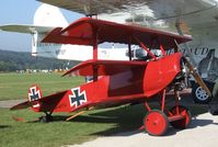 D-EFTJ @ EDST - Fokker Dr I Replica at the 2011 Hahnweide Fly-in, Kirchheim unter Teck airfield - by Ingo Warnecke